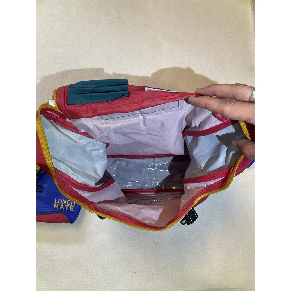 Schoolmate Back Pack Lunchbox Cooler Vintage 90s Colorful‎ Kids School Supplies